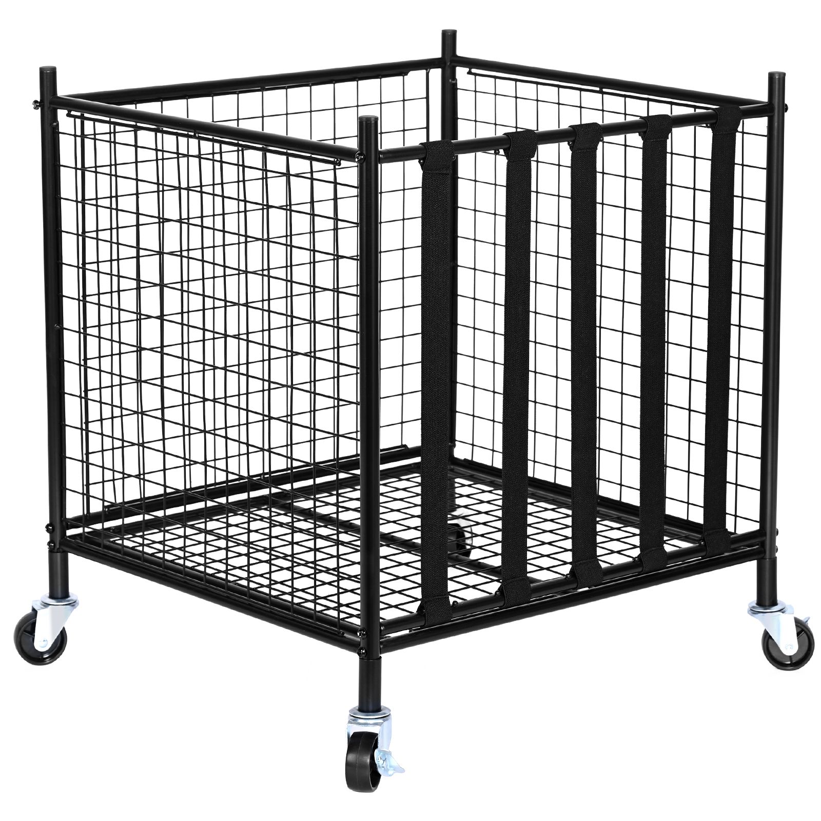 Sports Equipment Rack - Rolling Sports Ball Storage Cart, Lockable
