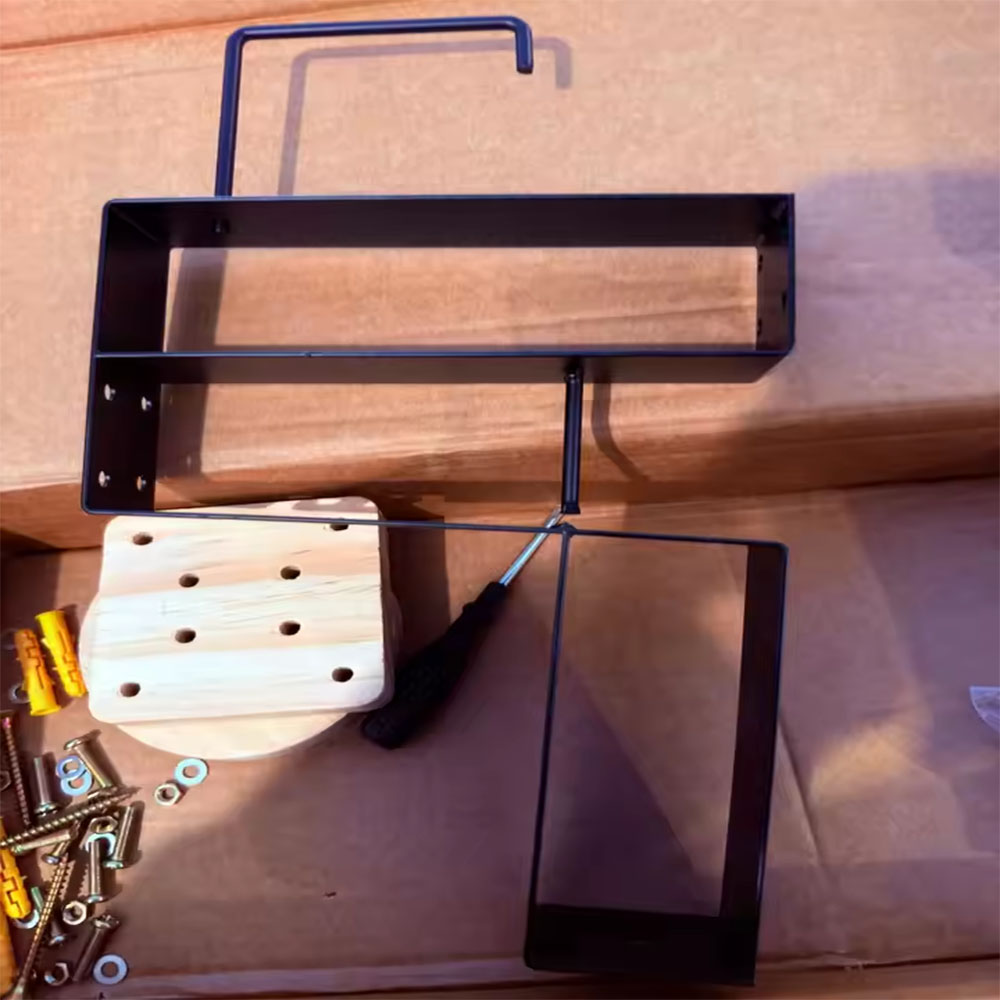 Sports Equipment Rack - Wood Motorcycle Helmet Holder Wall Mount