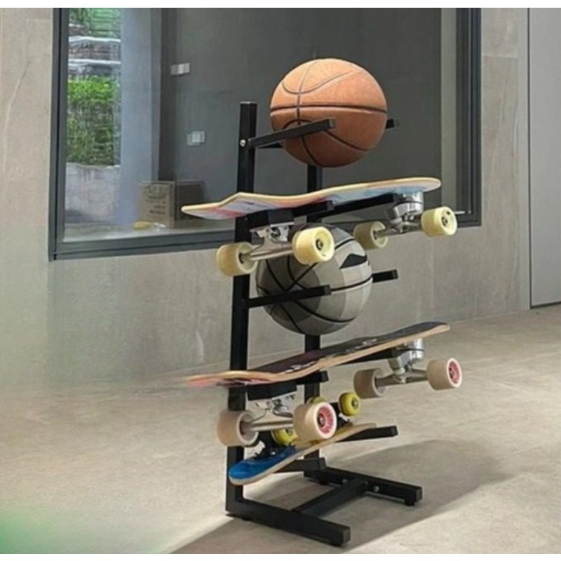 Sports Equipment Rack - Skateboard Equipment Rack Integrated Design For