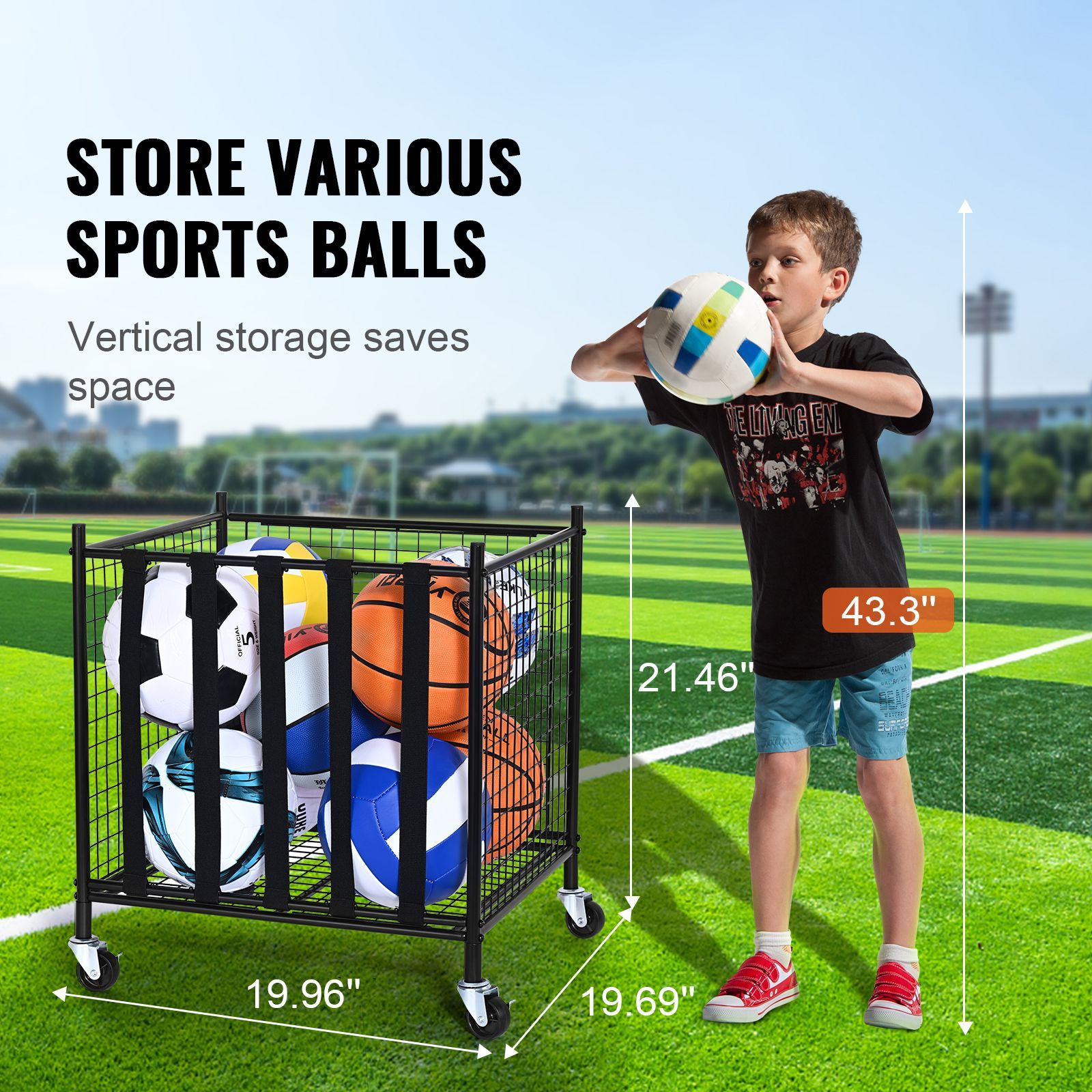 Rolling Sports Ball Storage Ca - đánh giá và giá Sports Equipment Rack