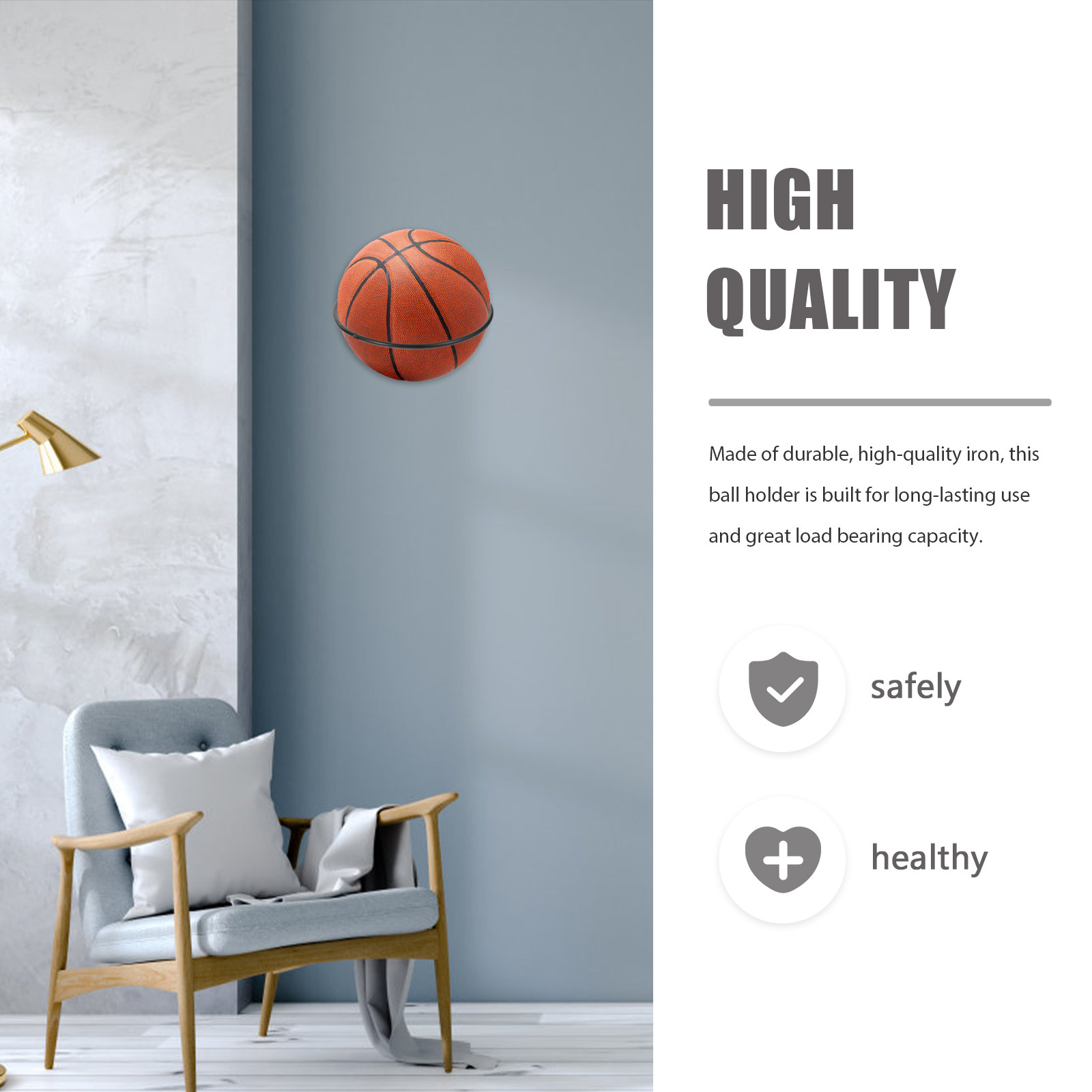 5Pcs Sturdy Iron Wall Ball Rac - đánh giá và giá Sports Equipment Rack